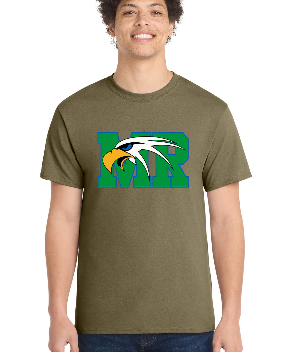 Maple River High School hockey_boys - Coyote Brown Port & Co Core Cotton Tee. PC54