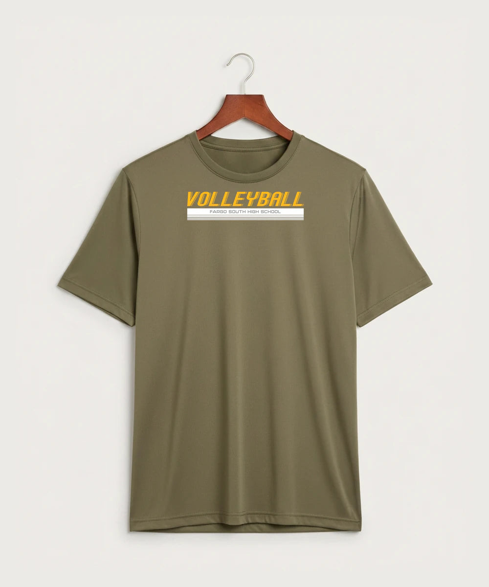 Fargo South High School Volleyball (Girls) - Coyote Brown Sport-Tek PosiCharge Competitor Tee. ST350