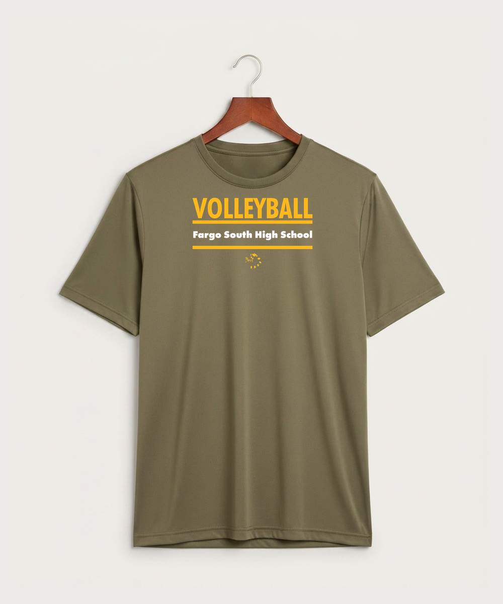 Fargo South High School Volleyball (Girls) - Coyote Brown Sport-Tek PosiCharge Competitor Tee. ST350