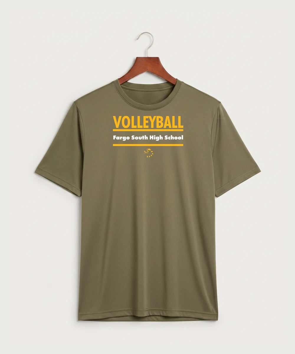 Fargo South High School Volleyball (Girls) - Coyote Brown Sport-Tek PosiCharge Competitor Tee. ST350