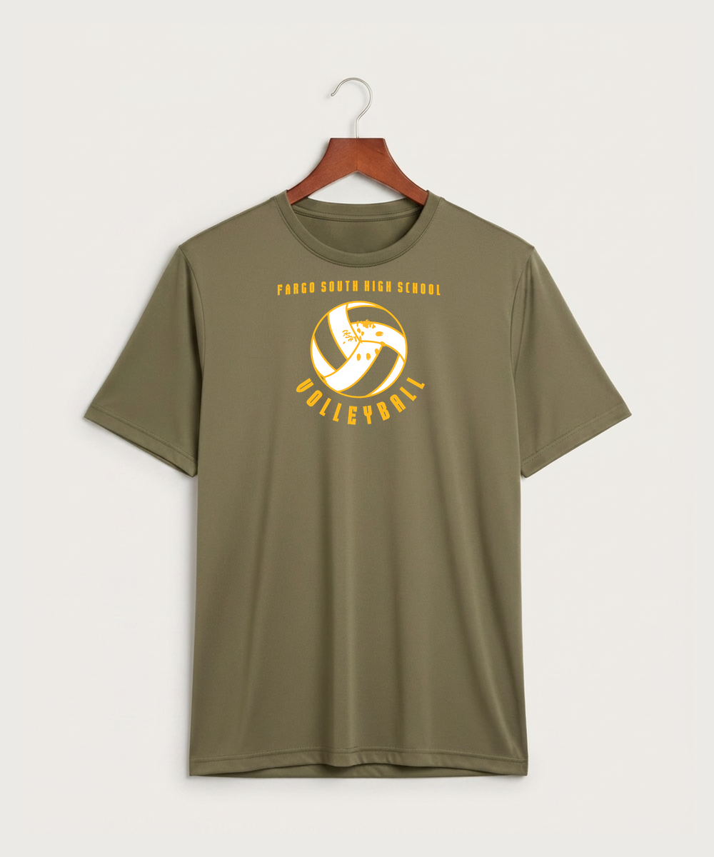 Fargo South High School Volleyball (Girls) - Coyote Brown Sport-Tek PosiCharge Competitor Tee. ST350