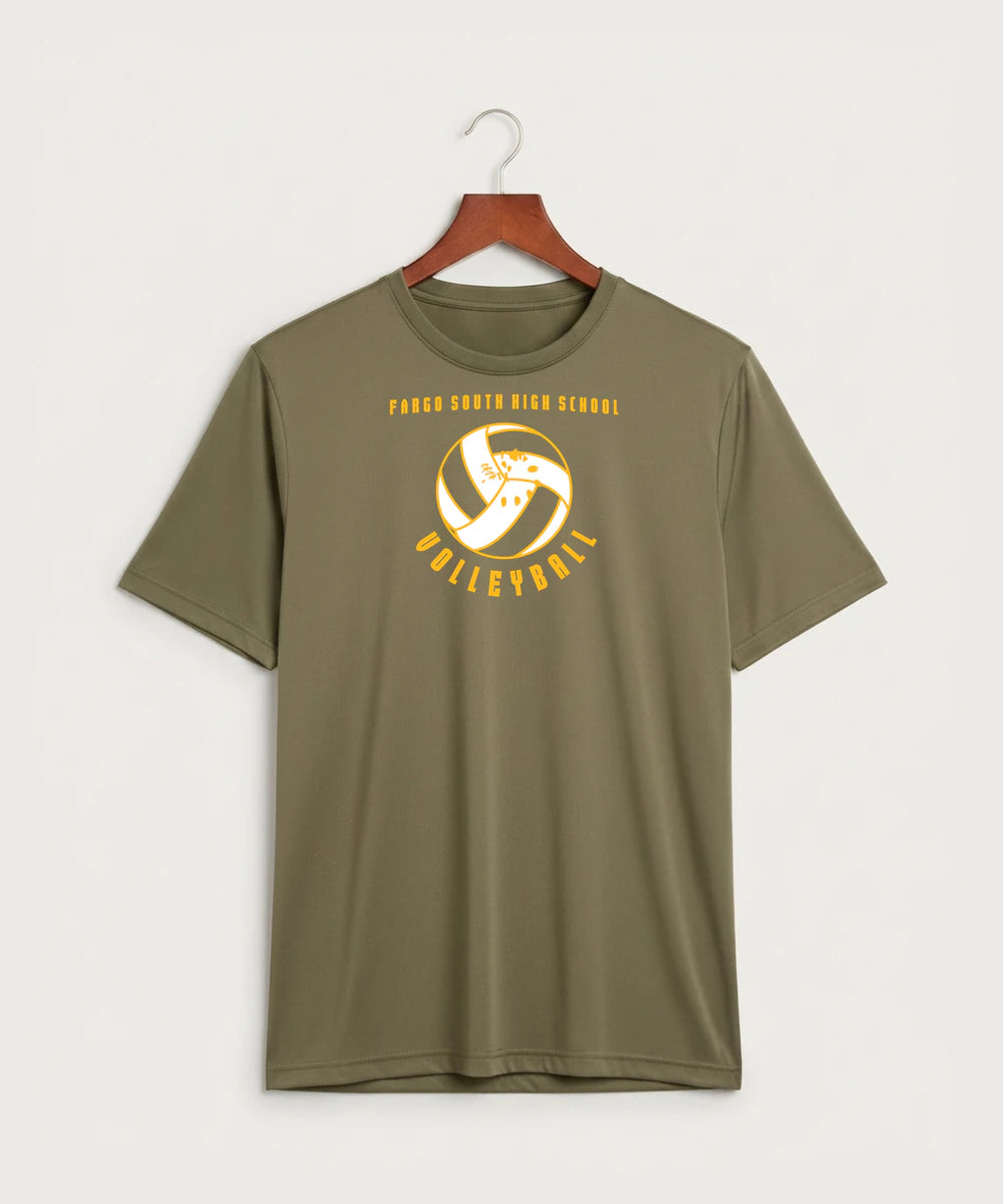 Fargo South High School Volleyball (Girls) - Coyote Brown Sport-Tek PosiCharge Competitor Tee. ST350