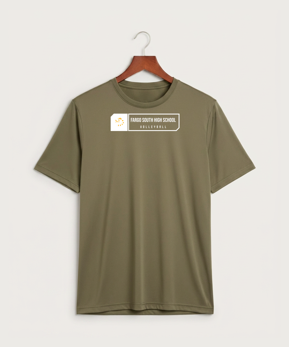 Fargo South High School Volleyball (Girls) - Coyote Brown Sport-Tek PosiCharge Competitor Tee. ST350