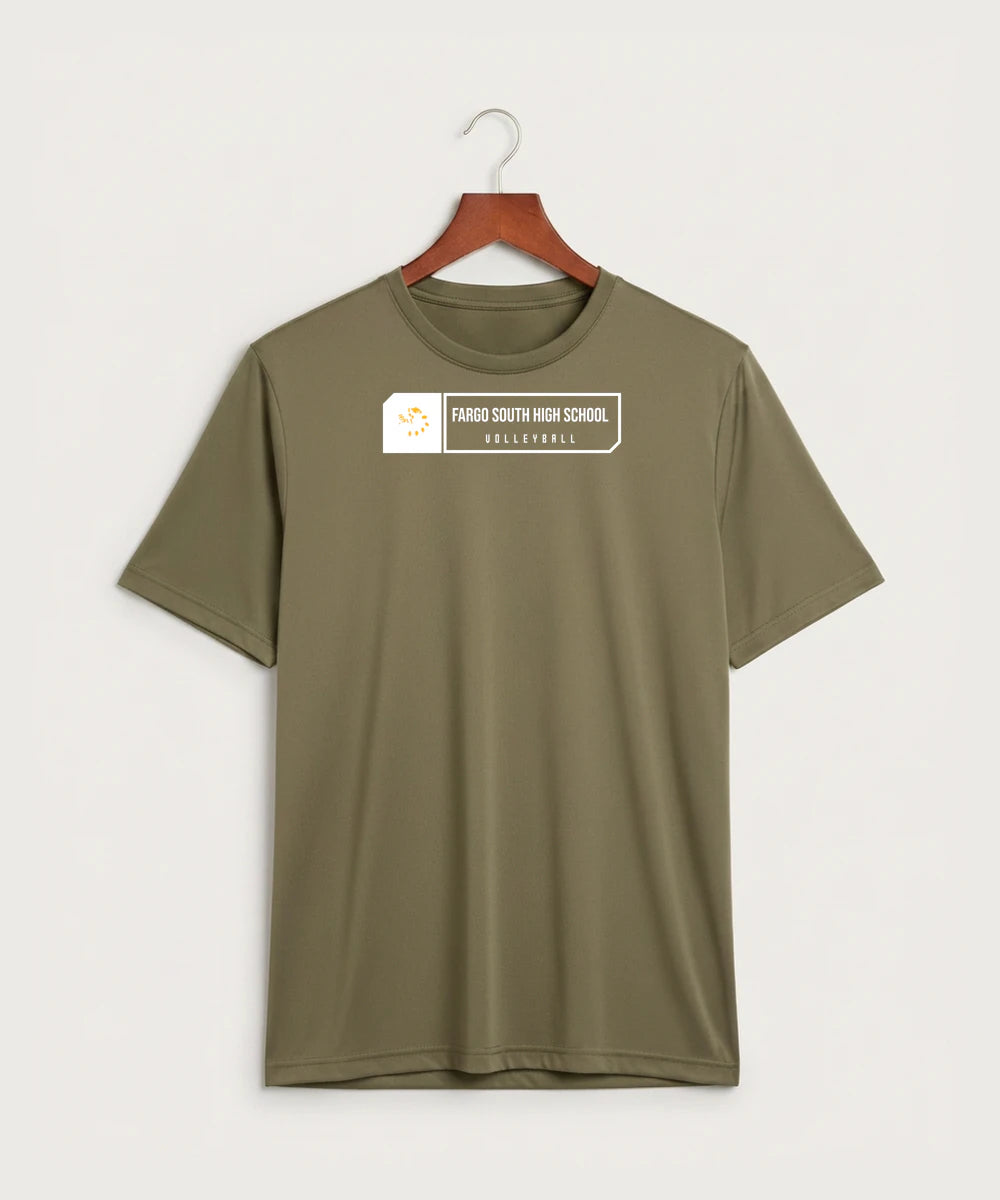 Fargo South High School Volleyball (Girls) - Coyote Brown Sport-Tek PosiCharge Competitor Tee. ST350