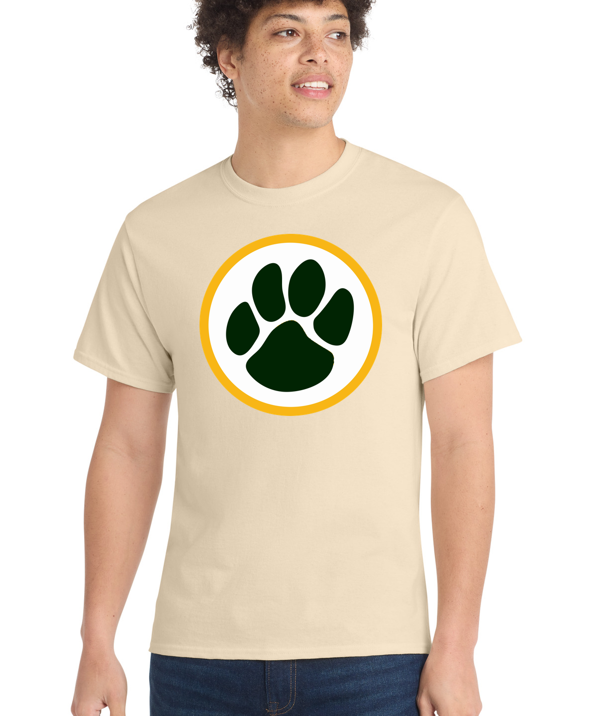 Ashwaubenon High School Football (Boys) - Creme Port & Co Core Cotton Tee. PC54