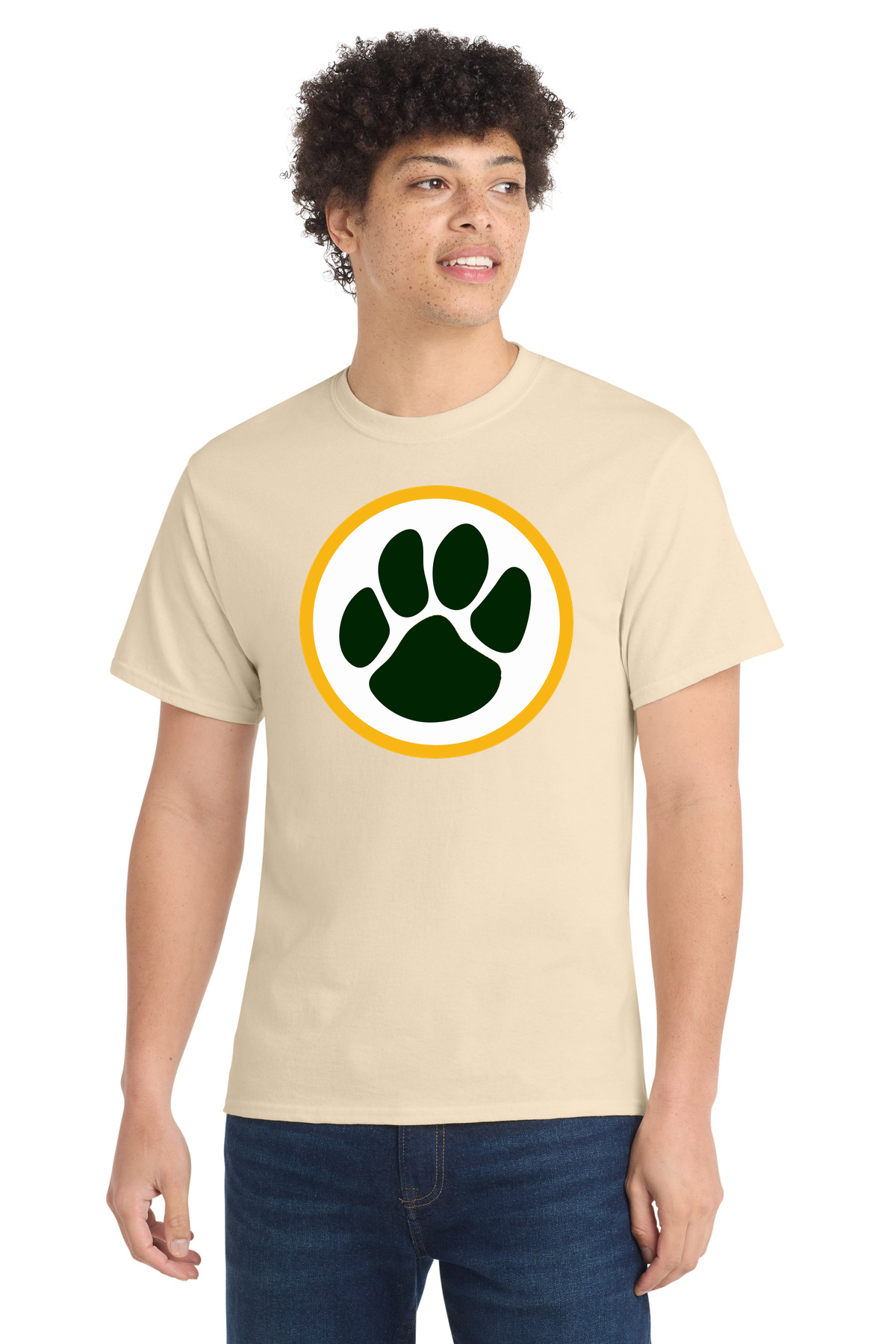Ashwaubenon High School Football (Boys) - Creme Port & Co Core Cotton Tee. PC54
