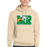 Maple River High School hockey_boys - Creme Port & Co Core Fleece Pullover Hooded Sweatshirt. PC78H