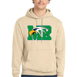 Maple River High School hockey_boys - Creme Port & Co Core Fleece Pullover Hooded Sweatshirt. PC78H