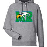 Maple River High School hockey_boys - CS Grey Light Heather/ White Men's Rival Fleece Hooded Sweatshirt