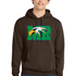 Maple River High School hockey_boys - Dark Chocolate Brown Port & Co Core Fleece Pullover Hooded Sweatshirt. PC78H