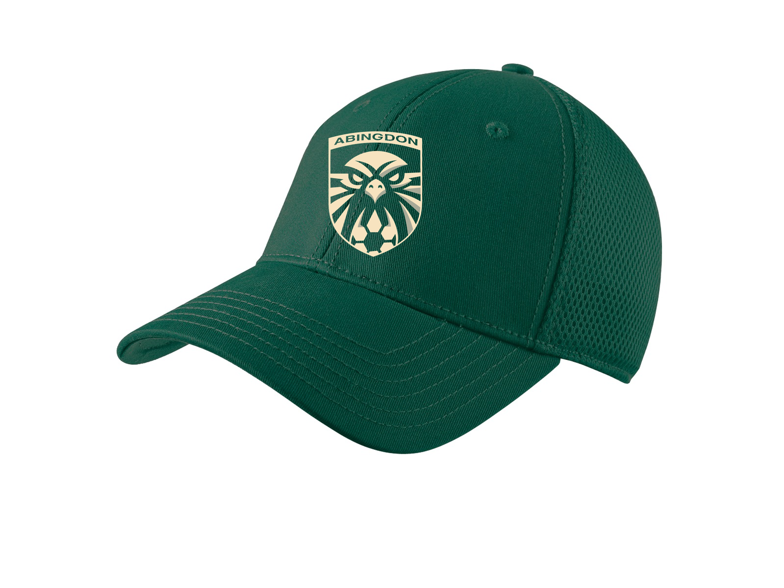 Abingdon High School soccer_boys - Dark Green New Era - Stretch Mesh Cap. NE1020