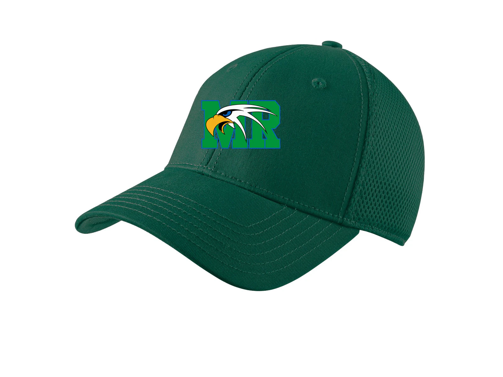 Maple River High School hockey_boys - Dark Green New Era - Stretch Mesh Cap. NE1020