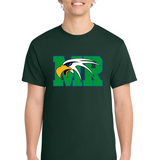 Maple River High School hockey_boys - Dark Green Port & Co Core Cotton Tee. PC54