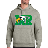 Maple River High School tennis - Dark Grey Heather Nike Club Fleece Sleeve Swoosh Pullover Hoodie NKDR1499