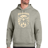 Abingdon High School soccer_boys - Dark Grey Heather Nike Club Fleece Sleeve Swoosh Pullover Hoodie NKDR1499