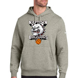 Naptown basketball_boys - Dark Grey Heather Nike Club Fleece Sleeve Swoosh Pullover Hoodie NKDR1499