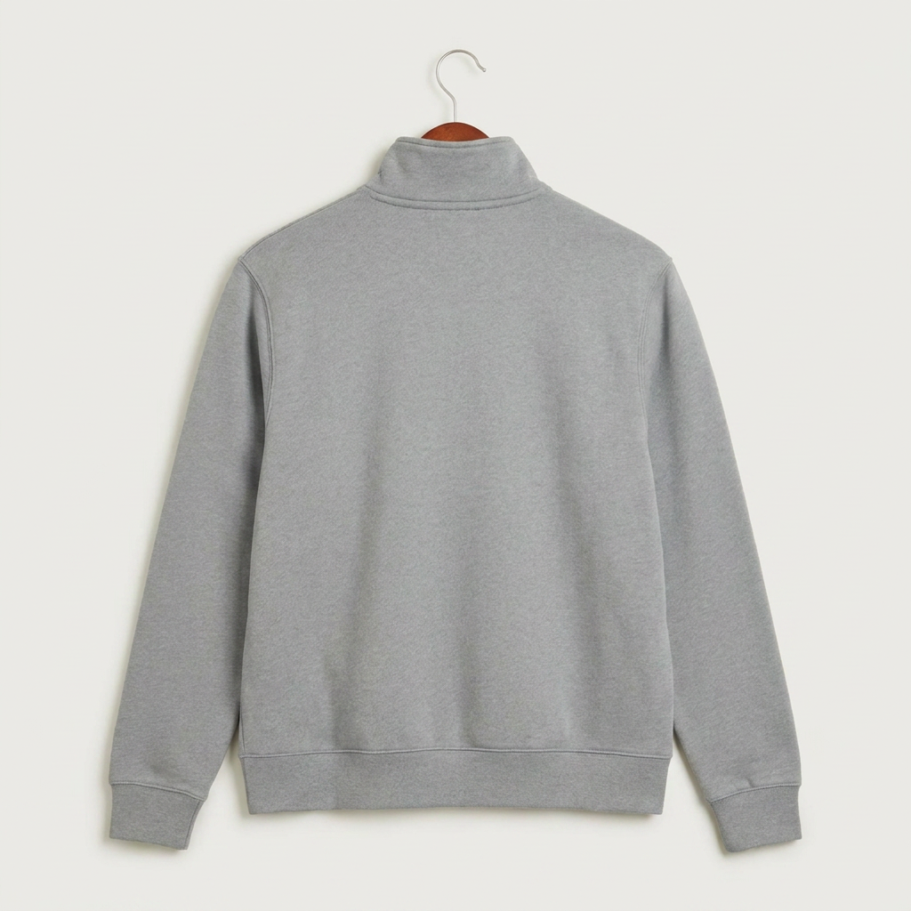 Stewartville High School Football (Boys) - Dark Grey Heather Nike Club Fleece Sleeve Swoosh 1/2-Zip NKDX6718 (back)
