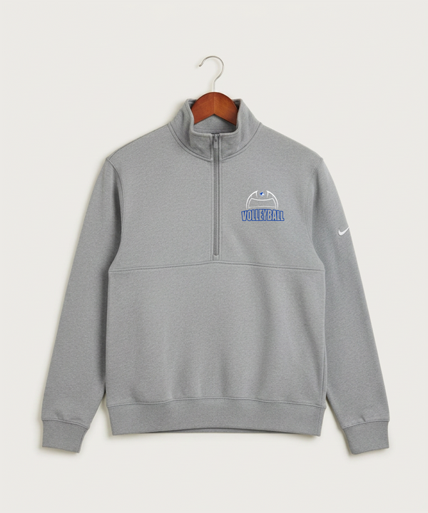 Owatonna High School Volleyball (Girls) - Dark Grey Heather Nike Club Fleece Sleeve Swoosh 1/2-Zip NKDX6718