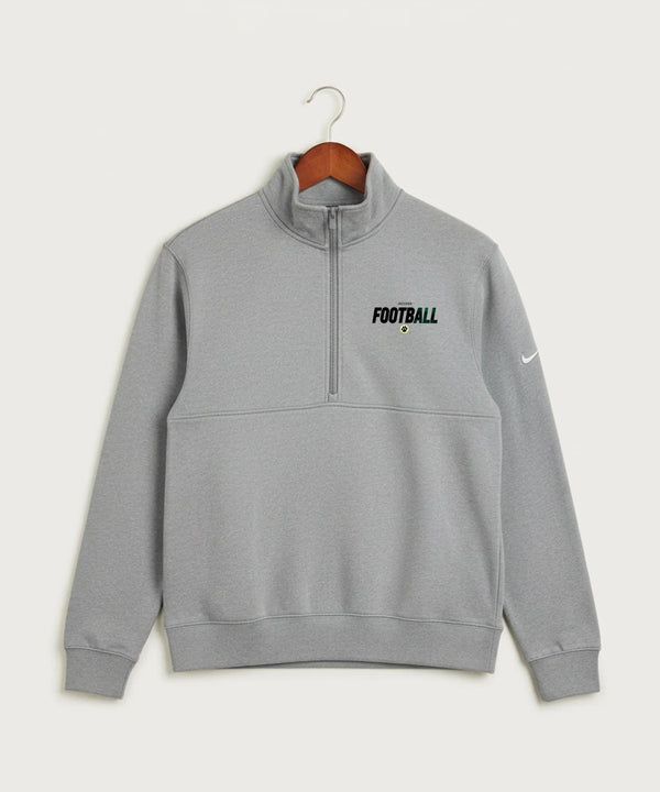 Ashwaubenon High School Football (Boys) (Sandbox) - Dark Grey Heather Nike Club Fleece Sleeve Swoosh 1/2-Zip NKDX6718