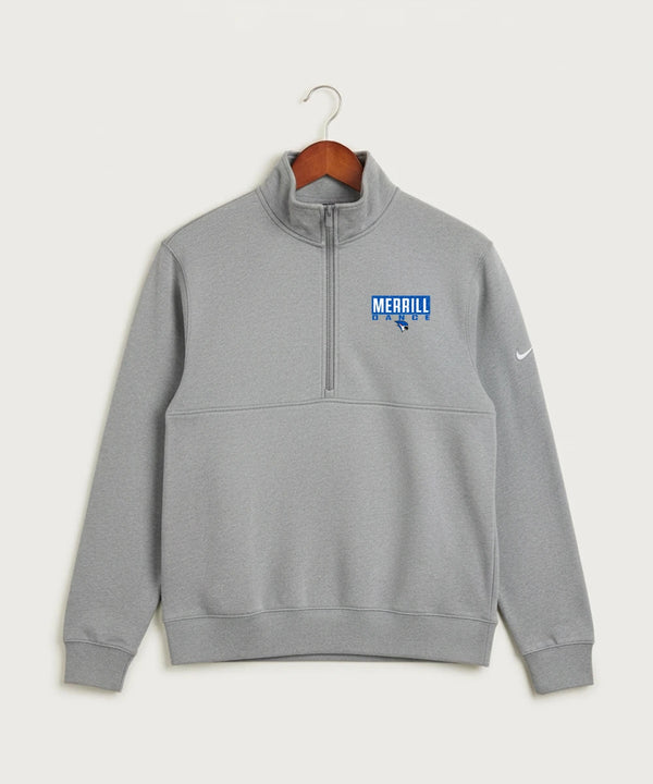 Merrill Dance and Cheer - Dark Grey Heather Nike Club Fleece Sleeve Swoosh 1/2-Zip NKDX6718