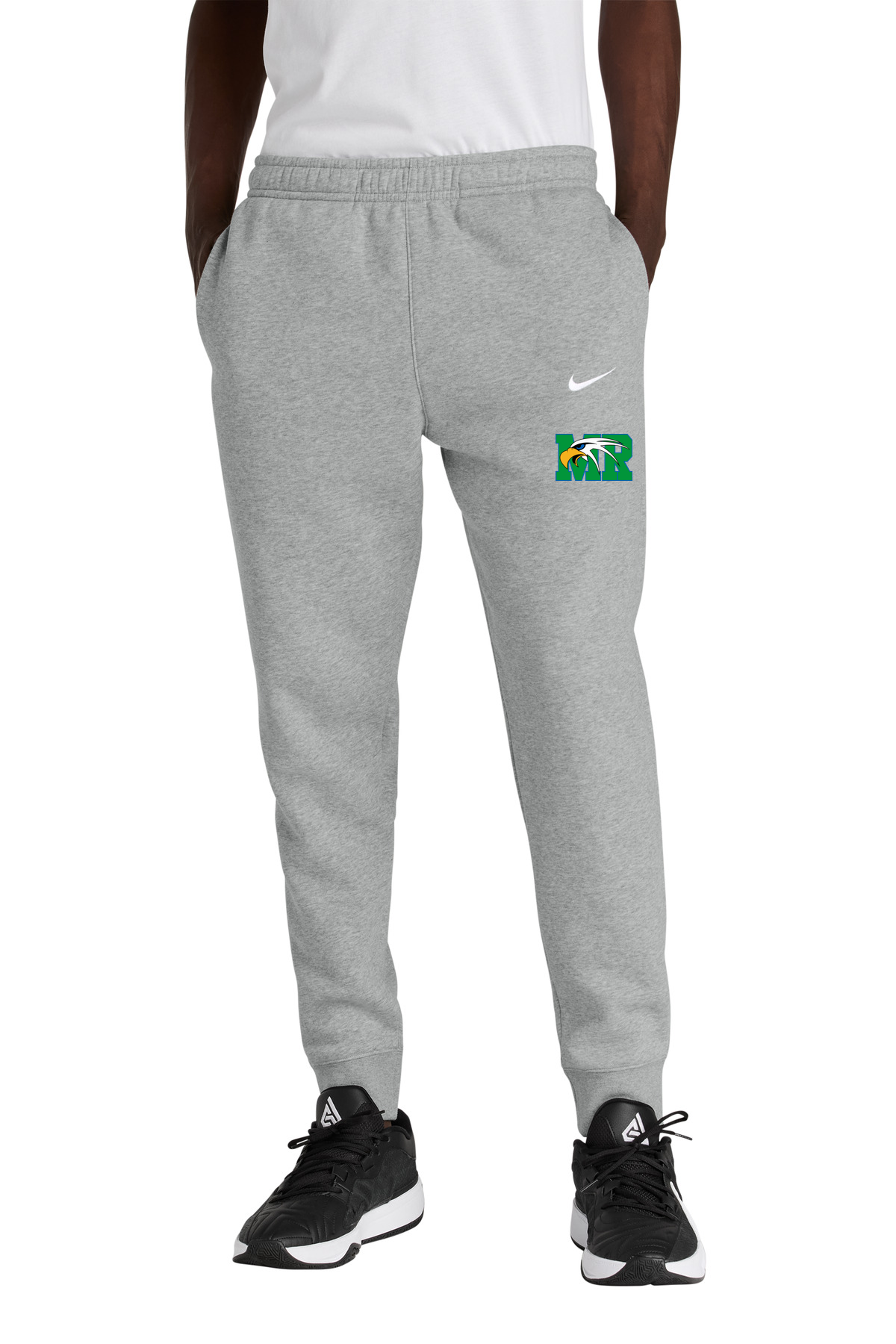 Maple River High School hockey_boys - Dark Grey Heather Nike Club Fleece Jogger NKHM8045