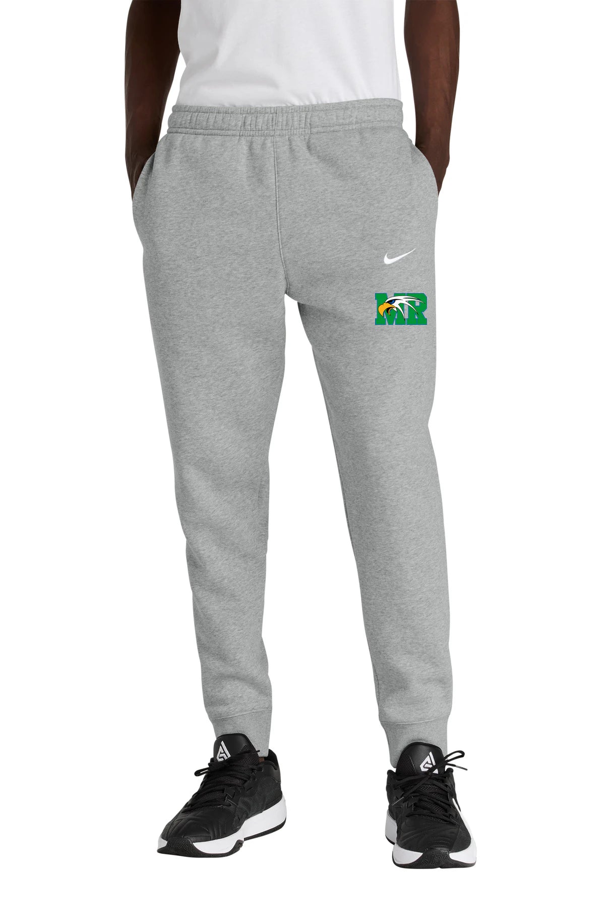 Maple River High School hockey_boys - Dark Grey Heather Nike Club Fleece Jogger NKHM8045