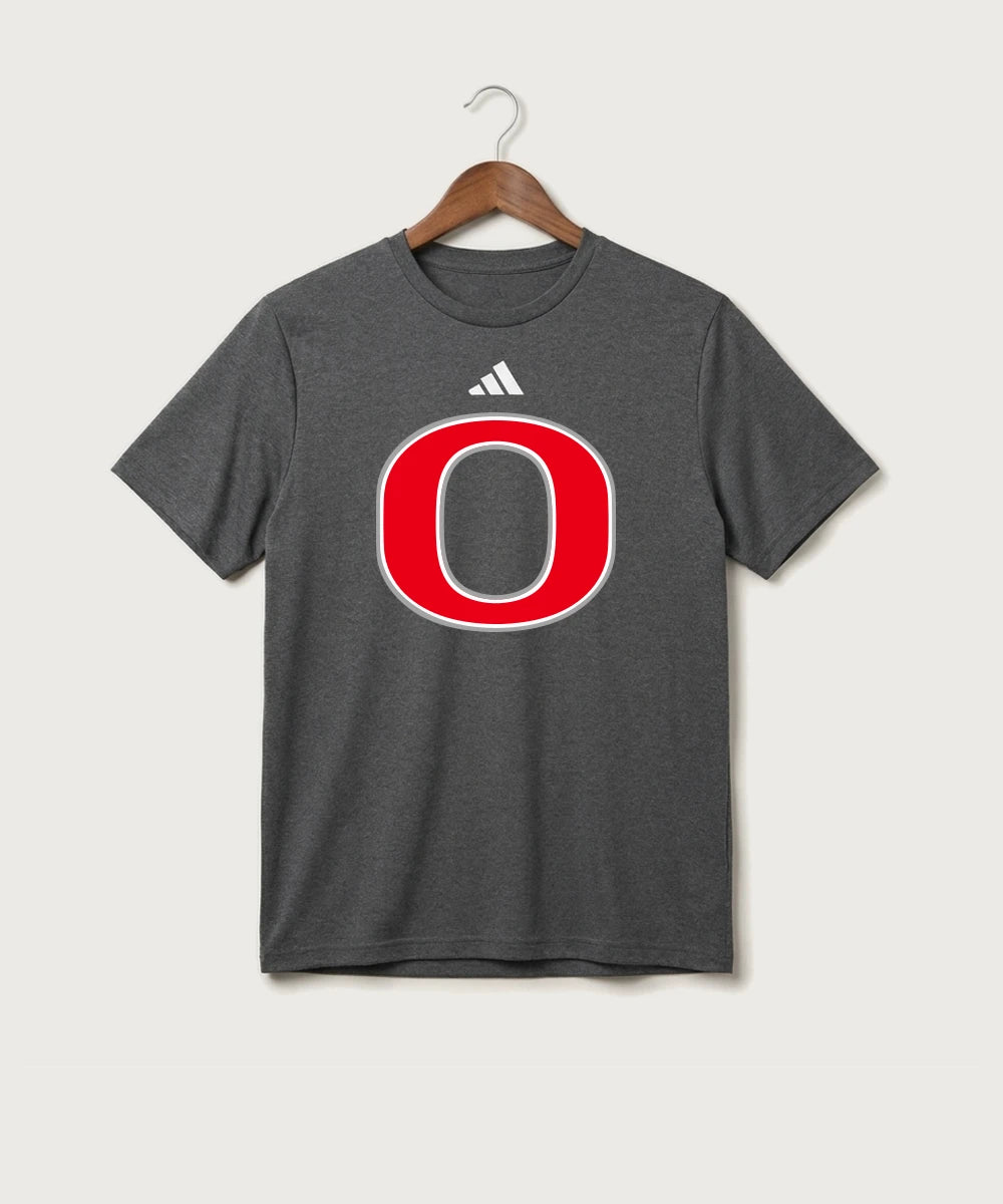 Osakis High School Athletics Coed - Dark Grey Heather/ White Men's Pregame T-Shirt