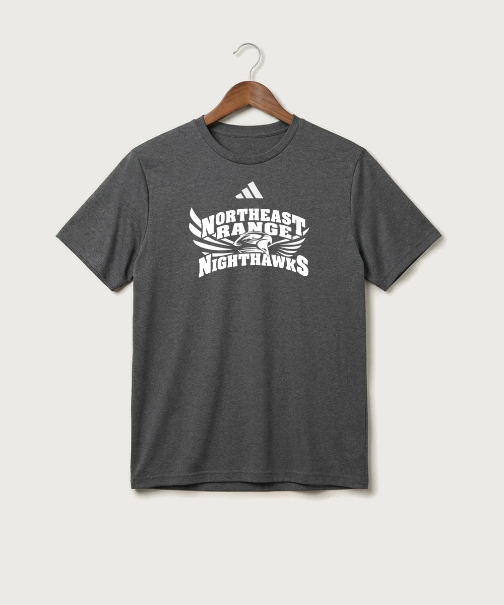 Northeast Range High School Volleyball (Girls) - Dark Grey Heather/ White Men's Pregame T-Shirt
