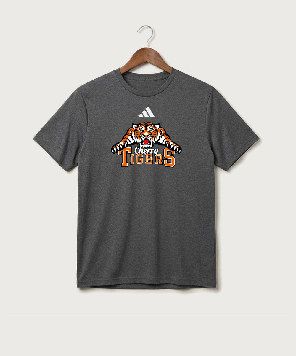 Cherry High School Athletics Coed - Dark Grey Heather/ White Men's Pregame T-Shirt