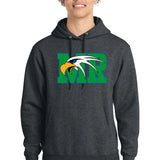Maple River High School hockey_boys - Dark Heather Grey Port & Co Core Fleece Pullover Hooded Sweatshirt. PC78H