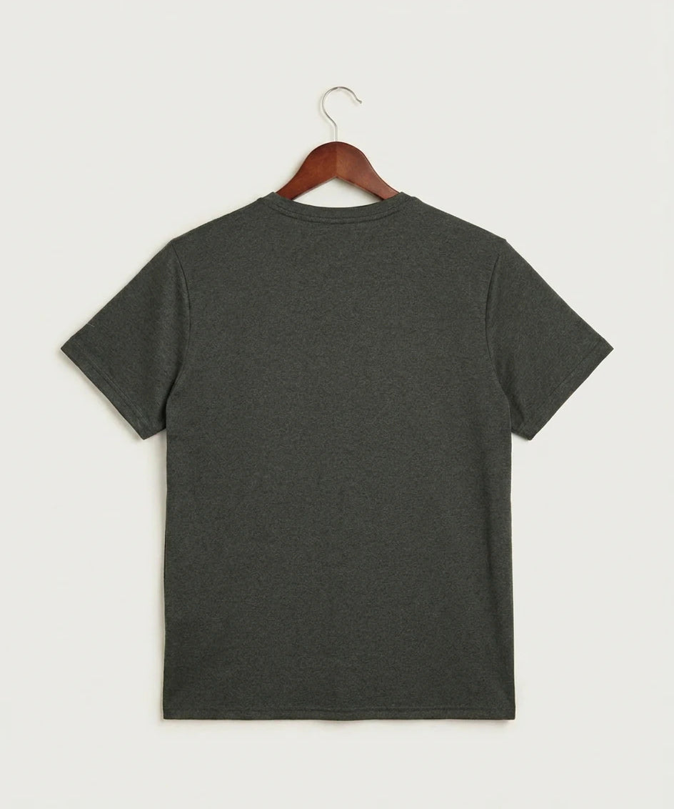 Stewartville High School Football (Boys) - Dark Smoke Heather Nike Swoosh Sleeve rLegend Tee NKDX8730 (back)