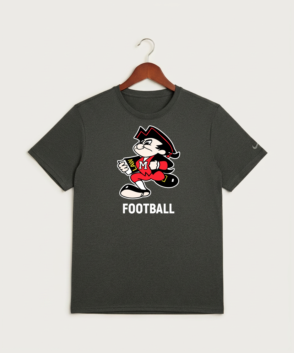 John Marshall High School Basketball (Boys) - Dark Smoke Heather Nike Swoosh Sleeve rLegend Tee NKDX8730