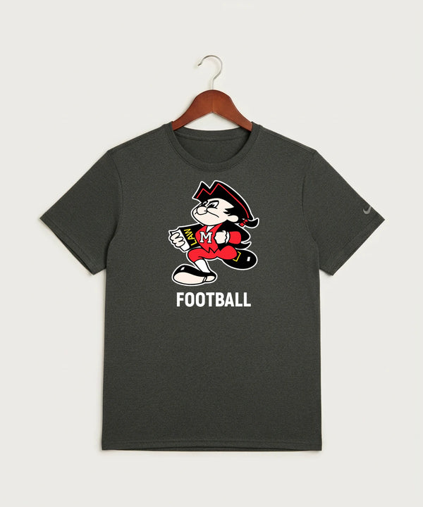 John Marshall High School Basketball (Boys) - Dark Smoke Heather Nike Swoosh Sleeve rLegend Tee NKDX8730