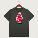Amboy Football general - Dark Smoke Heather Nike Swoosh Sleeve rLegend Tee NKDX8730
