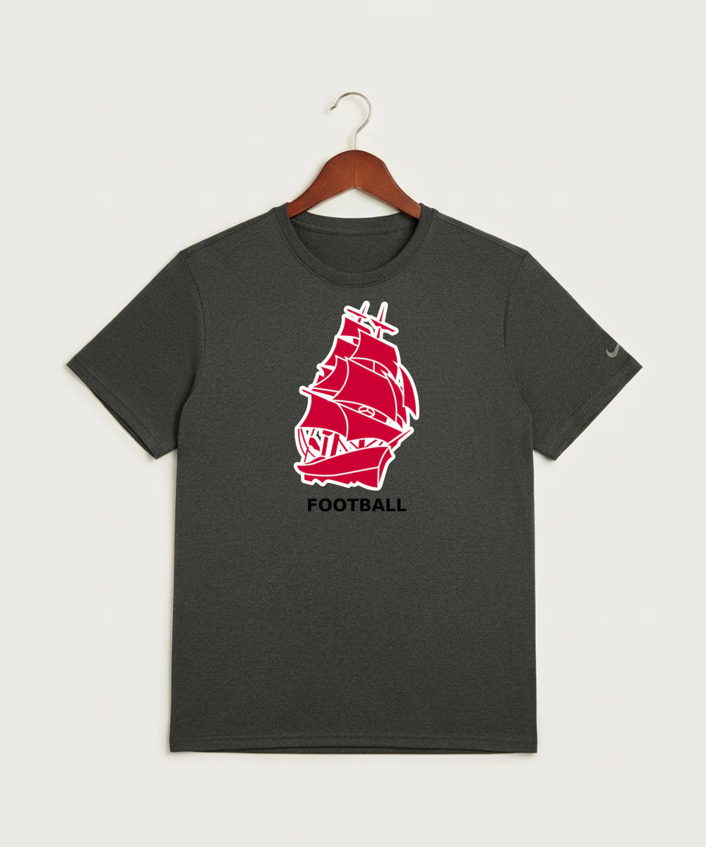 Amboy Football general - Dark Smoke Heather Nike Swoosh Sleeve rLegend Tee NKDX8730