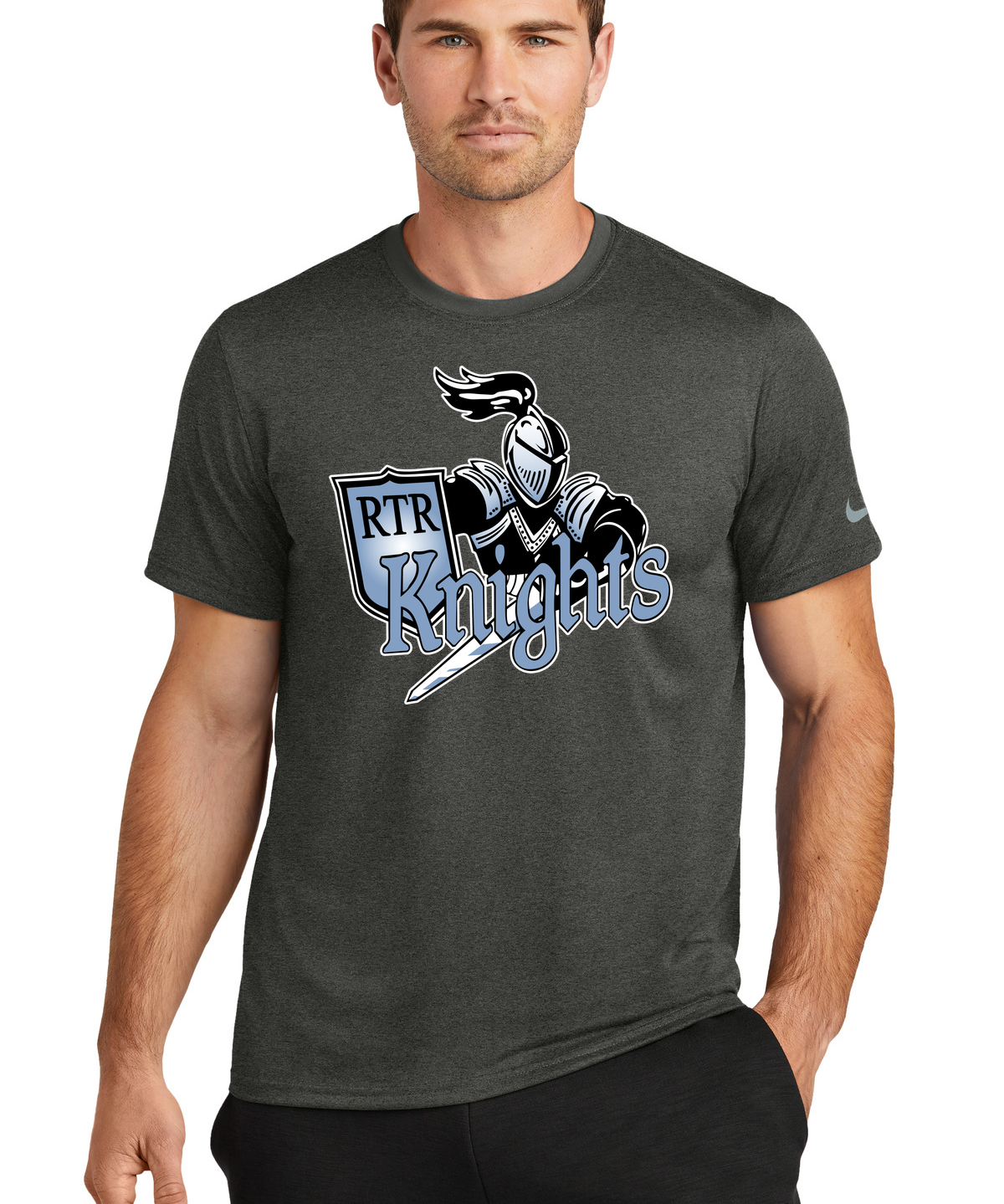 Russell-Tyler-Ruthton Football - Dark Smoke Heather Nike Swoosh Sleeve rLegend Tee NKDX8730