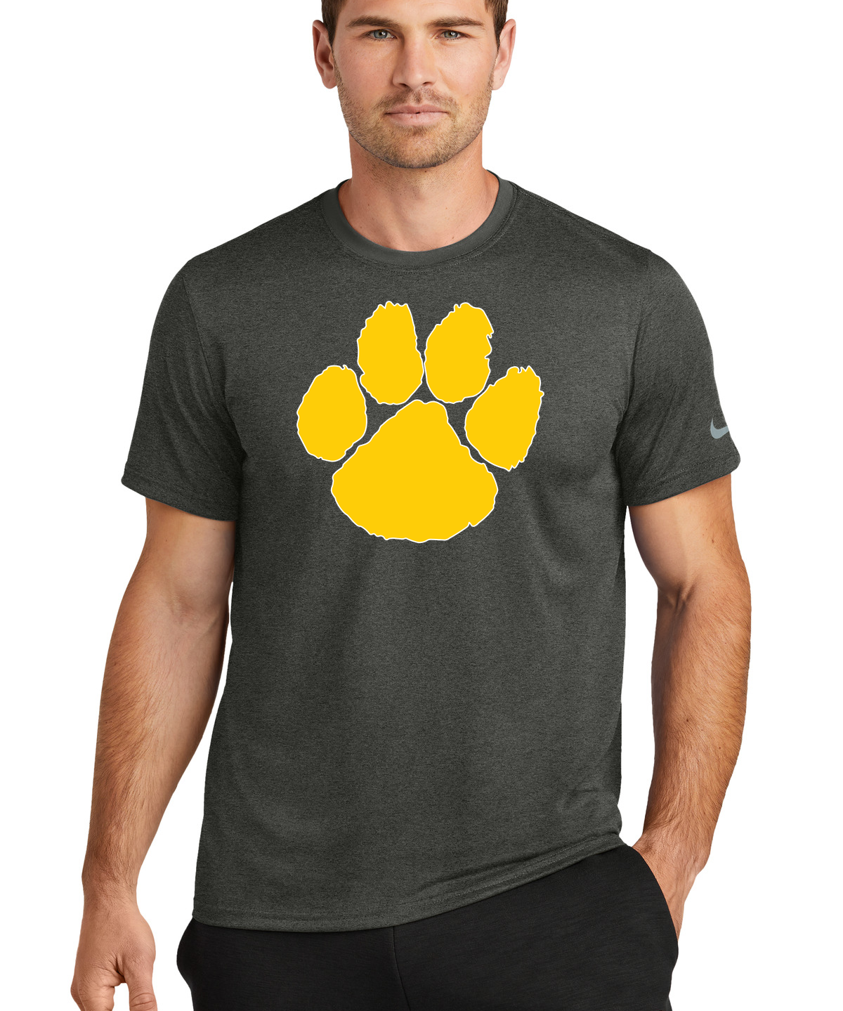 PEM Football - Dark Smoke Heather Nike Swoosh Sleeve rLegend Tee NKDX8730