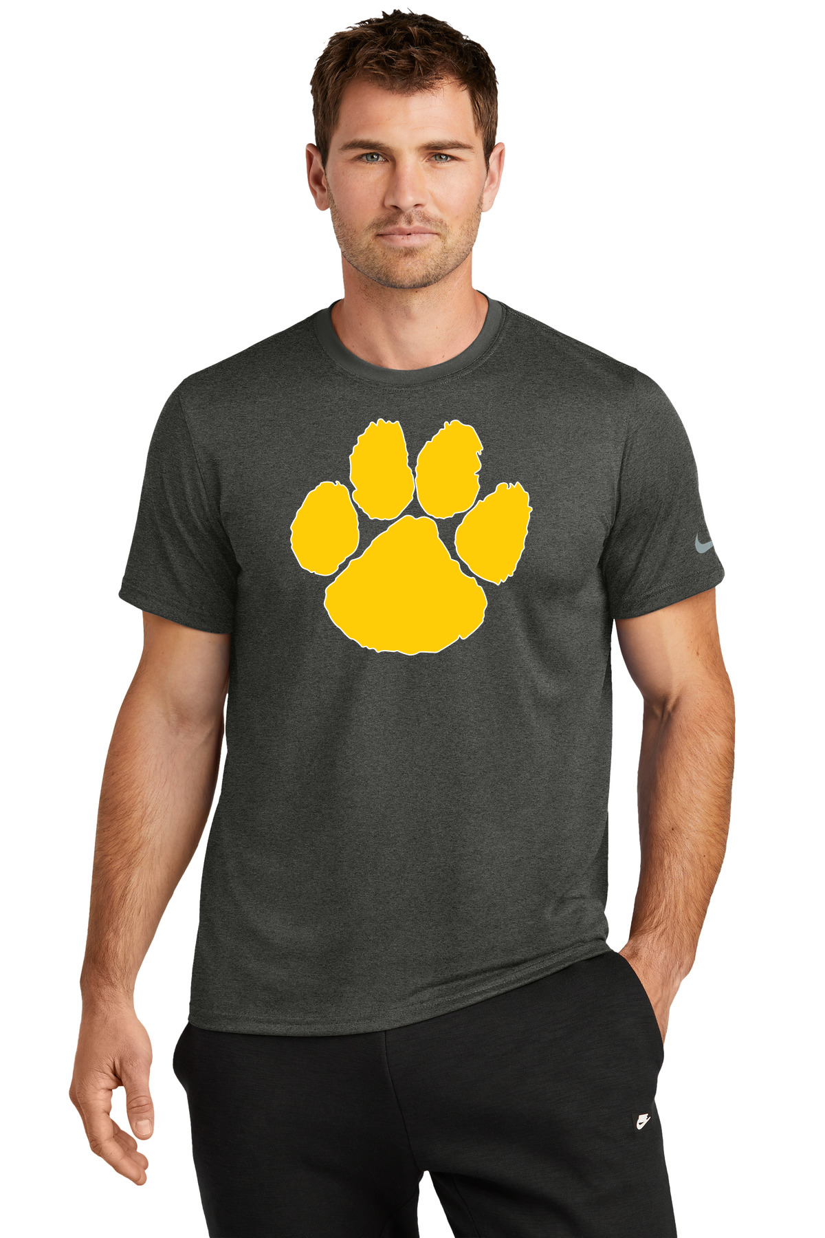 PEM Football - Dark Smoke Heather Nike Swoosh Sleeve rLegend Tee NKDX8730