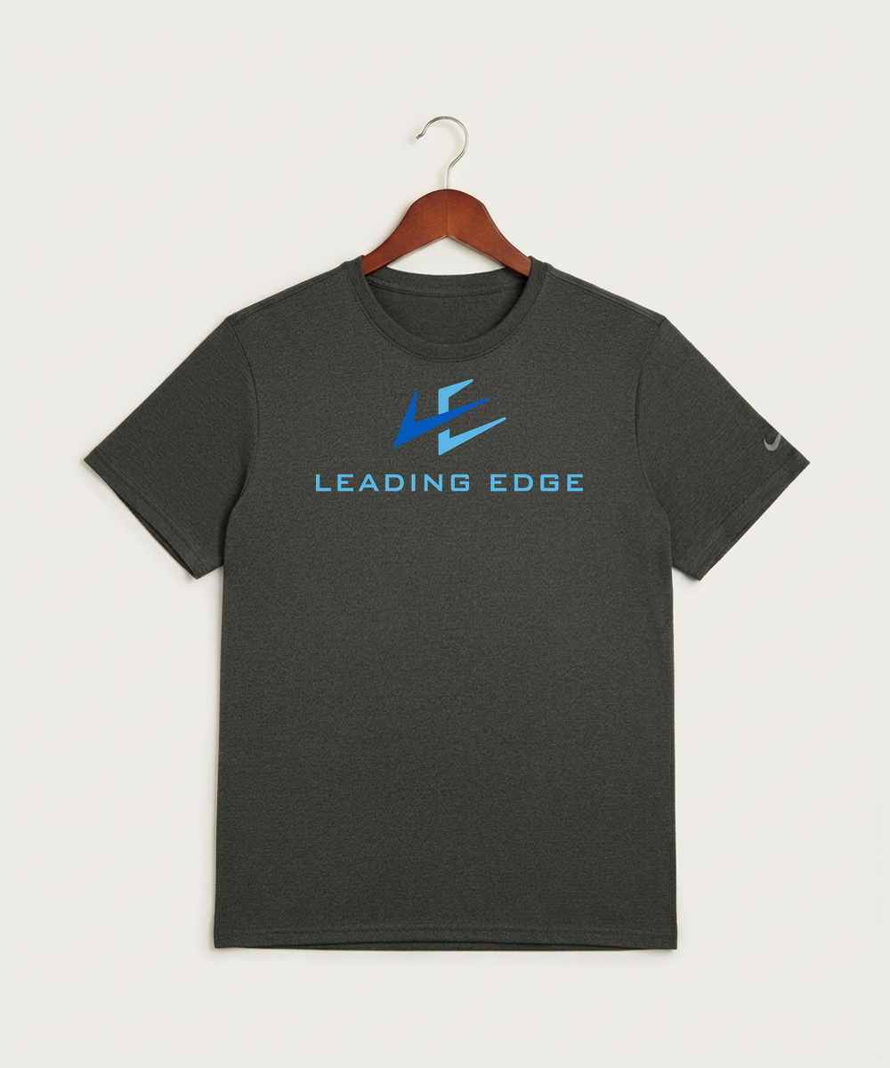 Leading Edge Team Store - Dark Smoke Heather Nike Swoosh Sleeve rLegend Tee NKDX8730