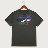 Wilson Area School Soccer Soccer - Dark Smoke Heather Nike Swoosh Sleeve rLegend Tee NKDX8730