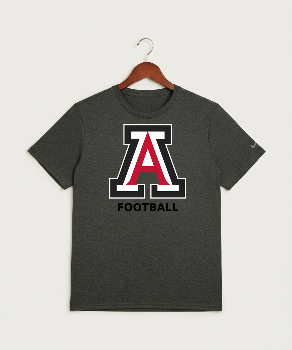 Amboy Football general - Dark Smoke Heather Nike Swoosh Sleeve rLegend Tee NKDX8730