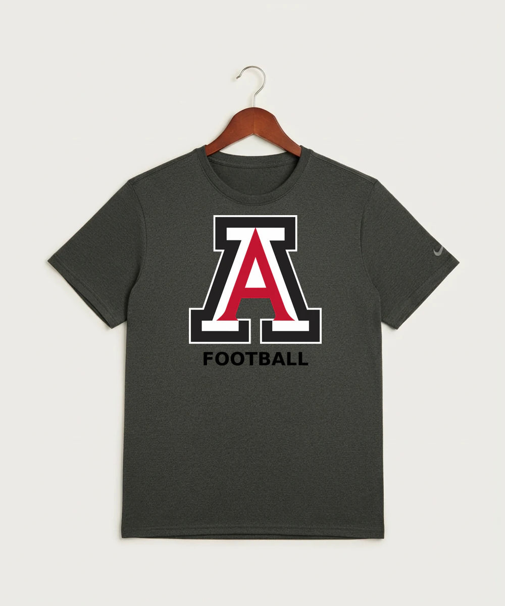 Amboy Football general - Dark Smoke Heather Nike Swoosh Sleeve rLegend Tee NKDX8730