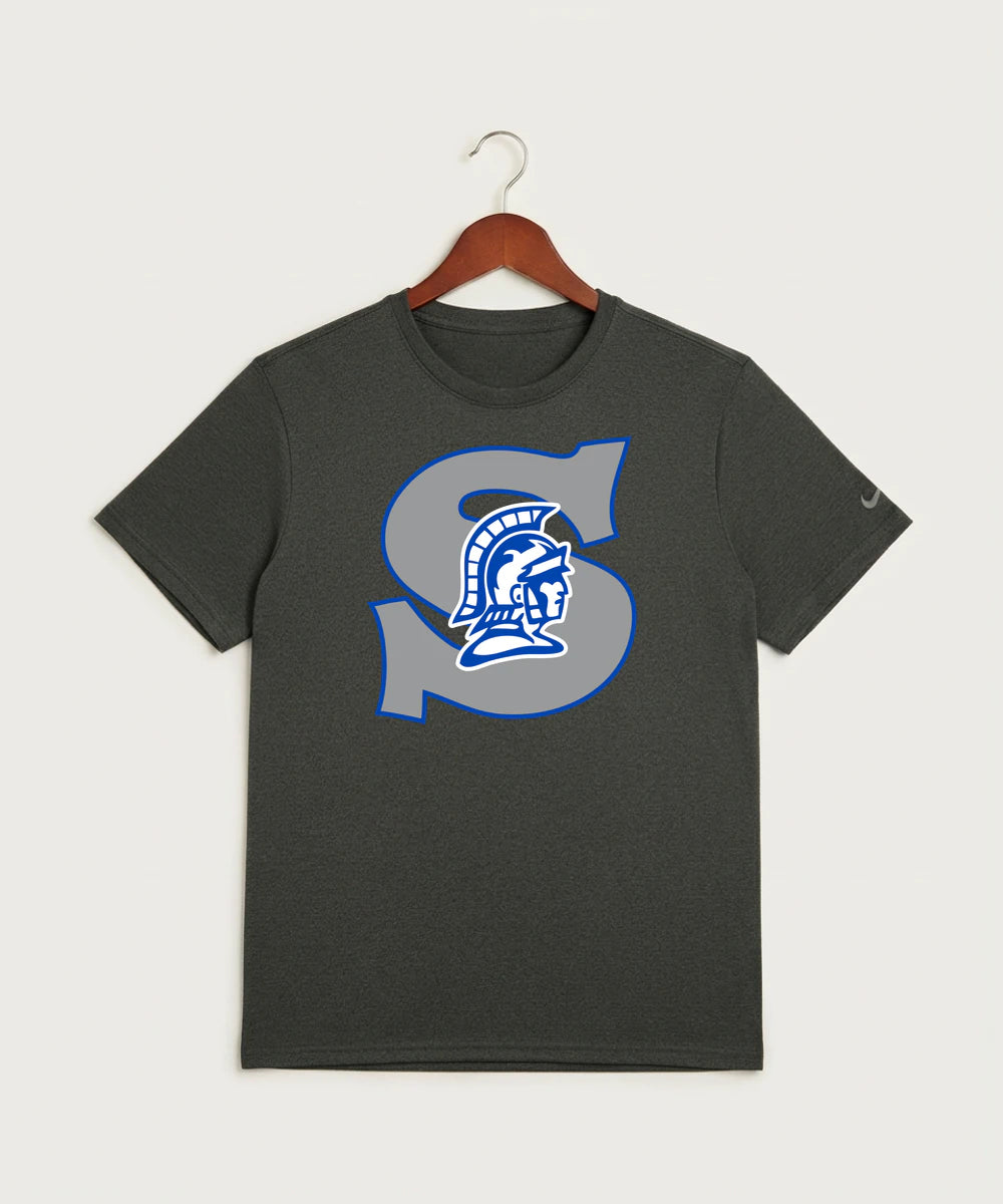Green Bay Southwest High School Volleyball (Girls) - Dark Smoke Heather Nike Swoosh Sleeve rLegend Tee NKDX8730