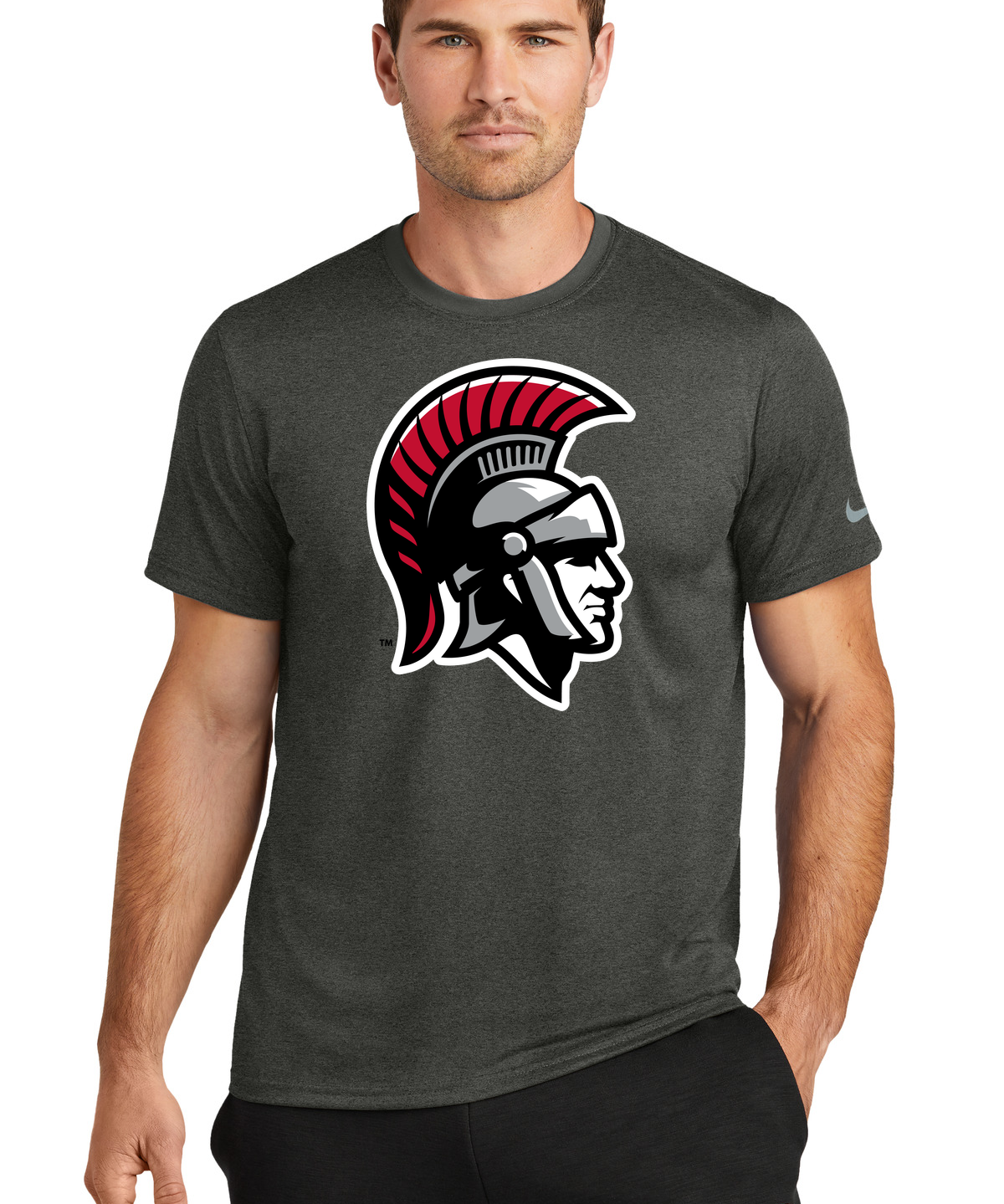 Worthington Football - Dark Smoke Heather Nike Swoosh Sleeve rLegend Tee NKDX8730