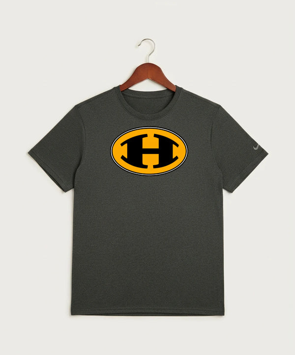 Hutchinson High School Football (Boys) - Dark Smoke Heather Nike Swoosh Sleeve rLegend Tee NKDX8730