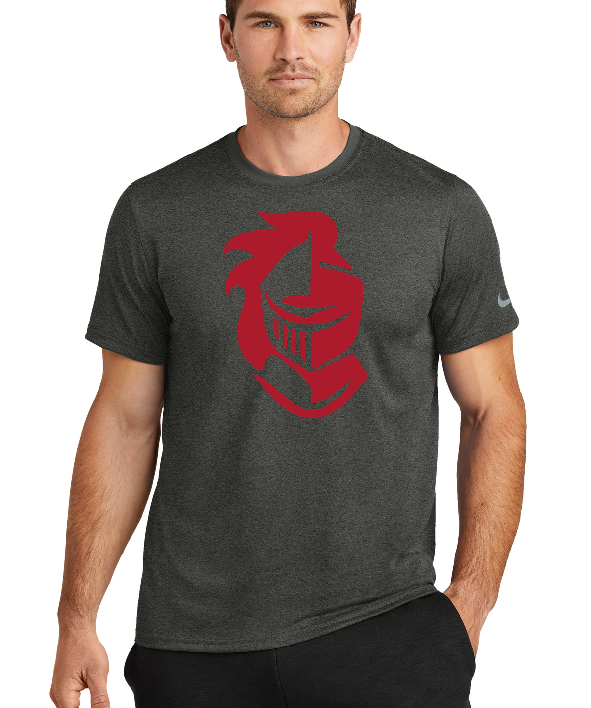 ACGE Football - Dark Smoke Heather Nike Swoosh Sleeve rLegend Tee NKDX8730