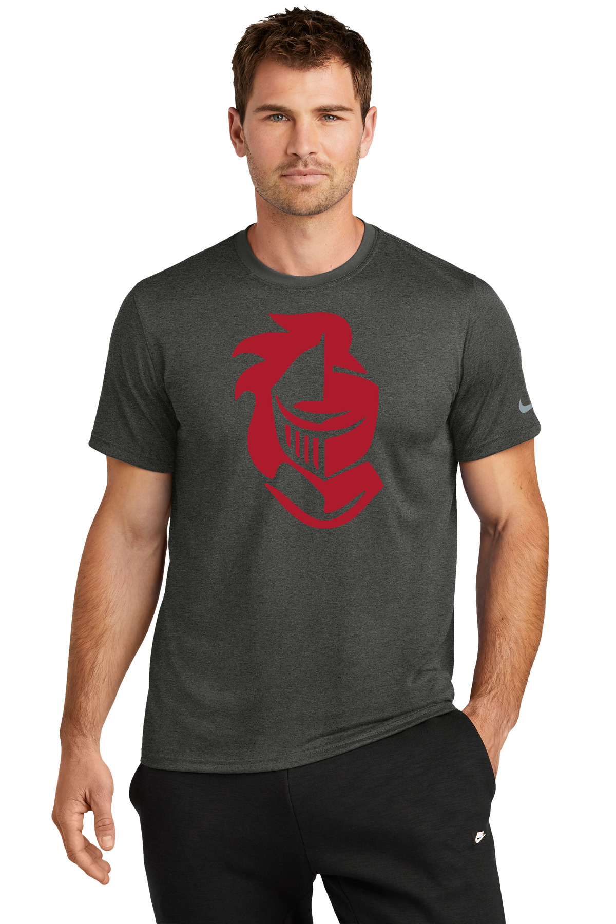 ACGE Football - Dark Smoke Heather Nike Swoosh Sleeve rLegend Tee NKDX8730
