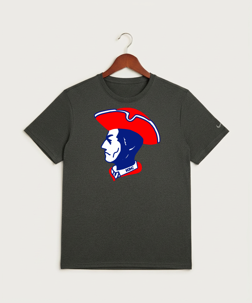 Hills-Beaver Creek High School Volleyball (Girls) - Dark Smoke Heather Nike Swoosh Sleeve rLegend Tee NKDX8730
