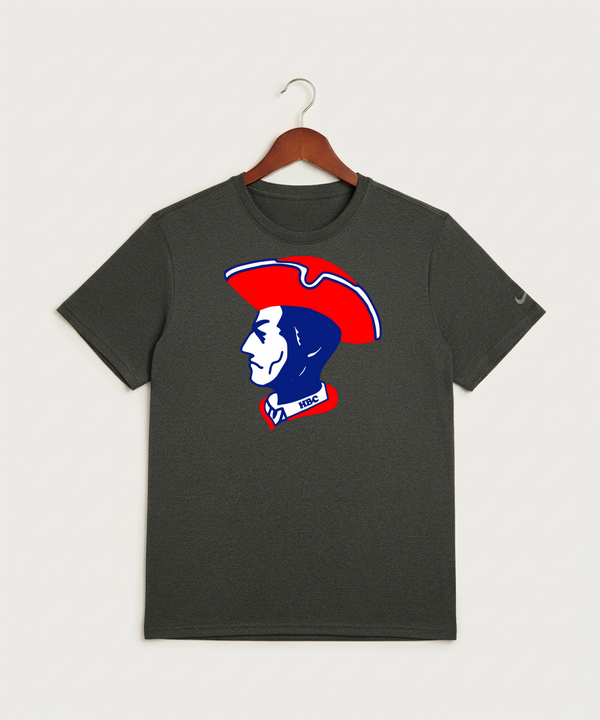 Hills-Beaver Creek High School Volleyball (Girls) - Dark Smoke Heather Nike Swoosh Sleeve rLegend Tee NKDX8730