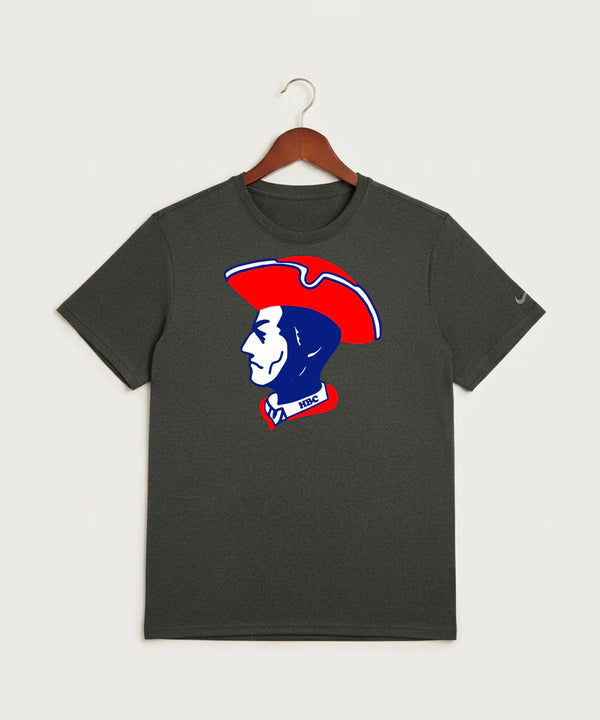 Hills-Beaver Creek High School Volleyball (Girls) - Dark Smoke Heather Nike Swoosh Sleeve rLegend Tee NKDX8730